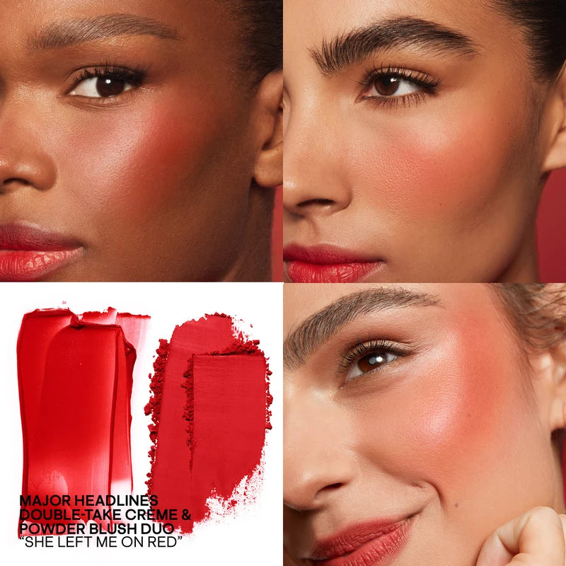 Patrick Ta Major Headlines Mini Double-Take Creme & Powder Blush Duo - She left me on red