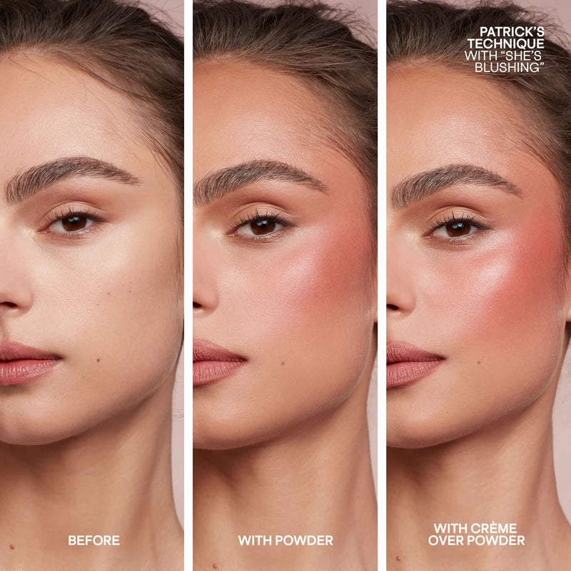 Patrick Ta Major Headlines Mini Double-Take Creme & Powder Blush Duo - She left me on red