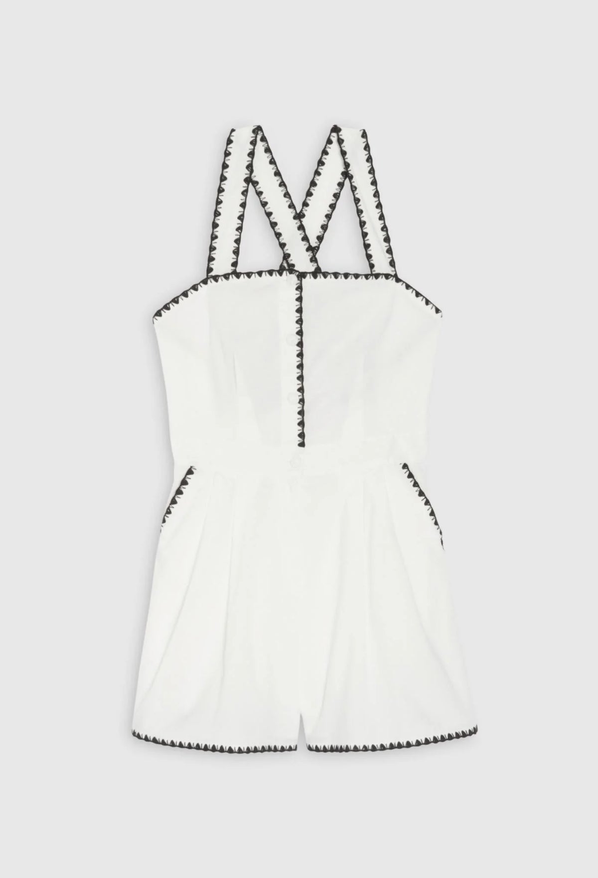 Claudie Pierlot Contrasting Whipstitch Trim Romper