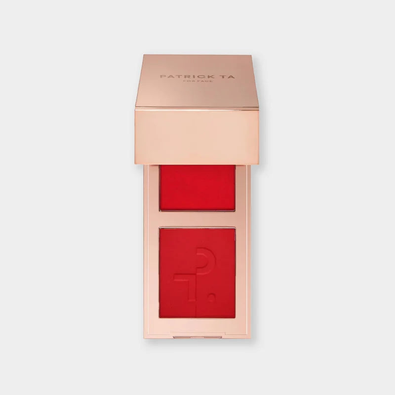Patrick Ta Major Headlines Mini Double-Take Creme & Powder Blush Duo - She left me on red