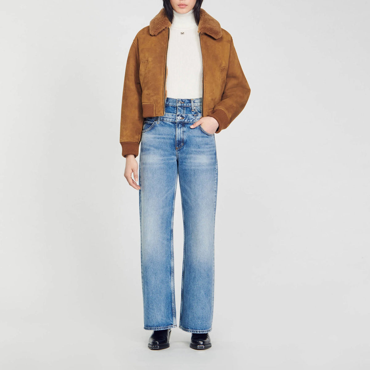 Sandro Double-belted jeans