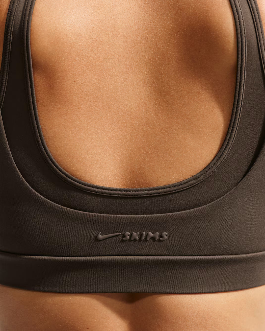 NikeSKIMS Double Strap Scoop Bra - Dark Sepia