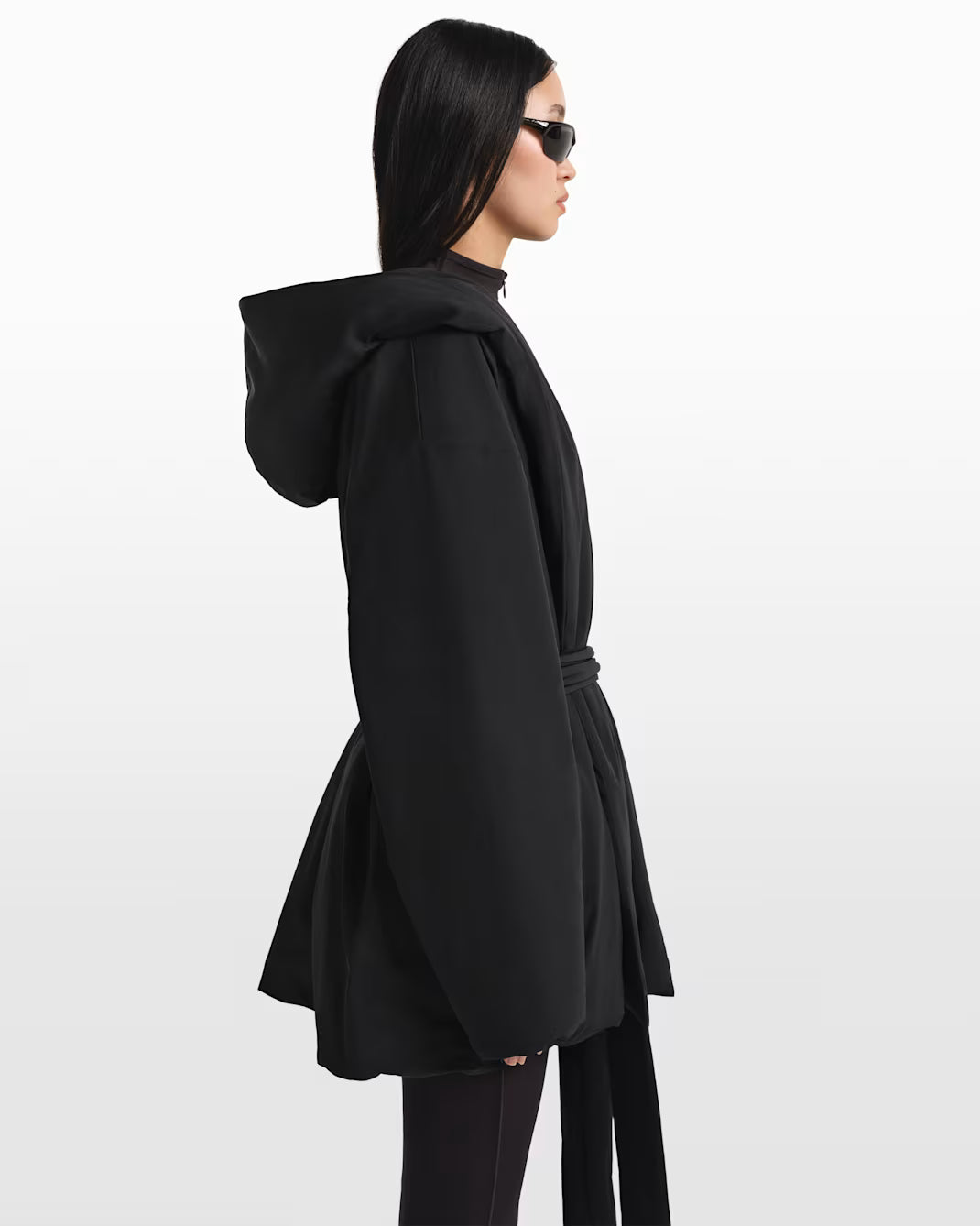 NikeSKIMS Hooded Wrap Coat - Obsidian