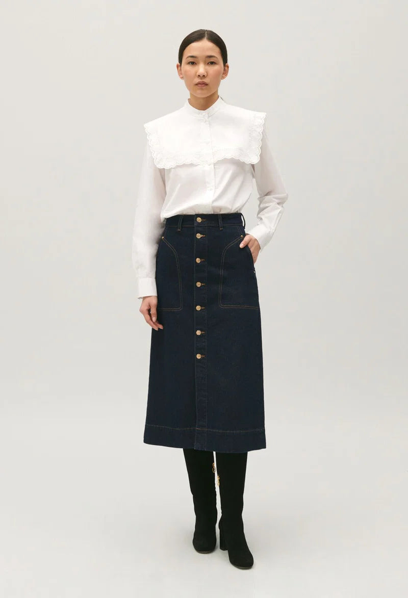 Claudie Pierlot Lace Cotton Shirt